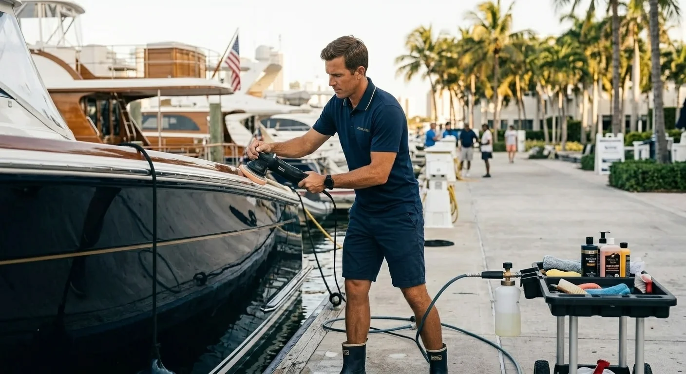 Mobile Boat Detailing service in South Florida